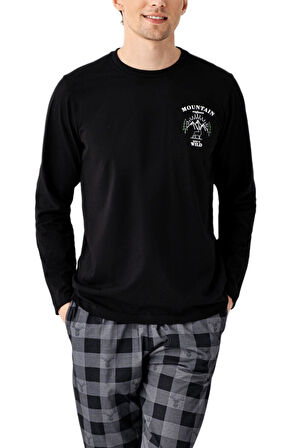 Arnetta Erkek Siyah Pijama Takımı 3501-S 