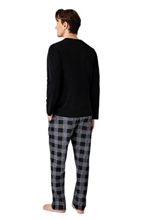 Arnetta Erkek Siyah Pijama Takımı 3501-S 