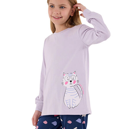 RolyPoly RP3697-G Kız Çocuk Garson Boy İkili Kışlık Pijama Takım