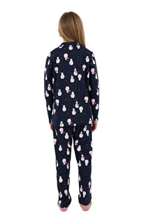 Rolypoly Kız Çocuk Lacivert Pijama Takımı 3713-G 