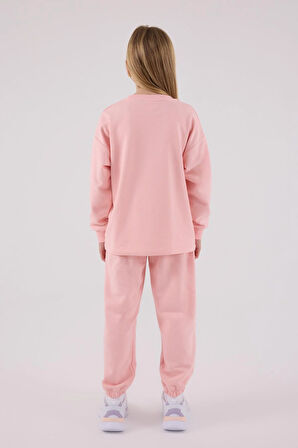 U.S. Polo Assn Kız Çocuk Eşofman Takımı Açık Pembe