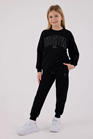 U.S. Polo Assn. Kız Çocuk Eşofman Takımı Siyah