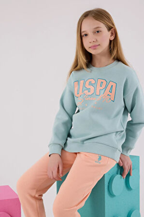 U.S. Polo Assn. Kız Çocuk Eşofman Takımı Su Yeşili