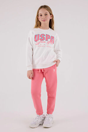 U.S. Polo Assn. Kız Çocuk Eşofman Takımı Beyaz