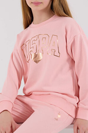 U.S. Polo Assn. Kız Çocuk Eşofman Takımı Açık Pembe
