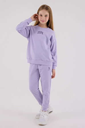 U.S. Polo Assn. Kız Çocuk Eşofman Takımı Açık Lila
