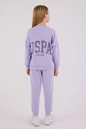 U.S. Polo Assn. Kız Çocuk Eşofman Takımı Açık Lila