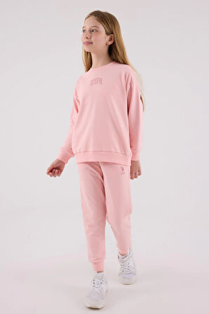 U.S. Polo Assn. Kız Çocuk Eşofman Takımı Açık Pembe