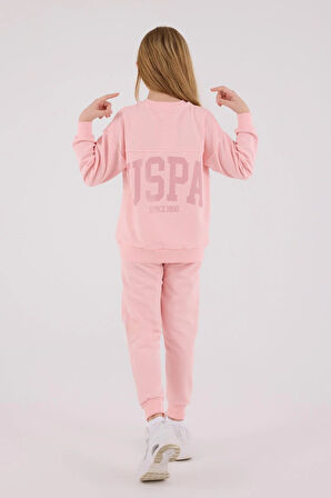 U.S. Polo Assn. Kız Çocuk Eşofman Takımı Açık Pembe