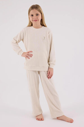 U.S. Polo Assn. Kız Çocuk Eşofman Takımı Bej