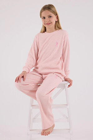U.S. Polo Assn. Kız Çocuk Eşofman Takımı Açık Pembe