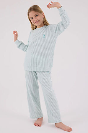 U.S. Polo Assn. Kız Çocuk Eşofman Takımı Su Yeşili