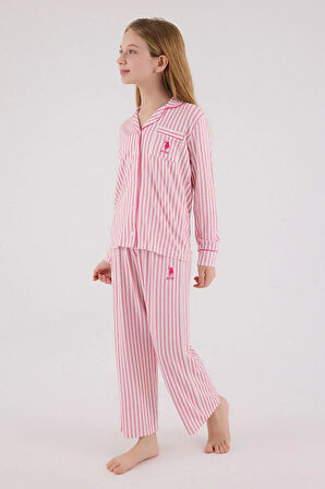 U.S. Polo Assn US2326-G Kız Gömlek Pijama Takımı