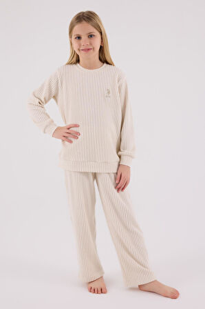 U.S. Polo Assn. Kız Çocuk Eşofman Takımı Bej