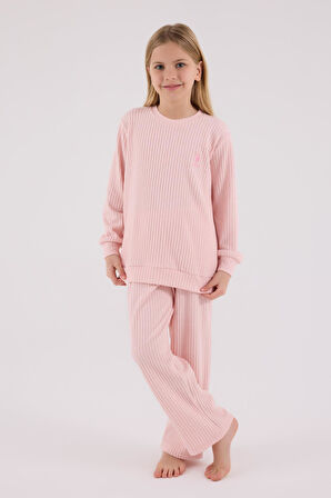 U.S. Polo Assn. Kız Çocuk Eşofman Takımı Açık Pembe