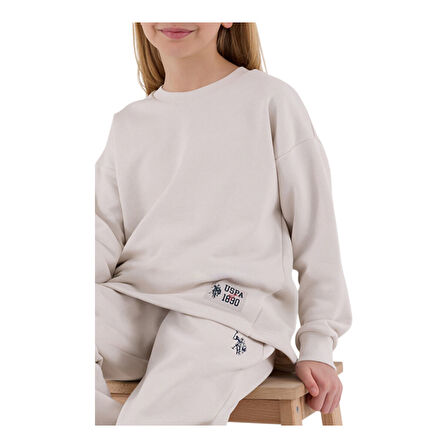 Kız Çocuk Bej Eşofman Takımı