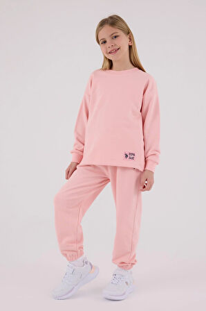 U.S. Polo Assn. Kız Çocuk Eşofman Takımı Açık Pembe