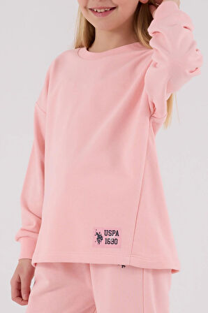 U.S. Polo Assn. Kız Çocuk Eşofman Takımı Açık Pembe