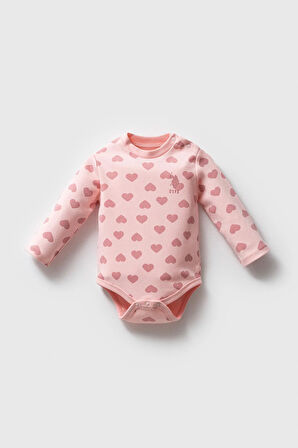 U.S. Polo Assn. Kız Bebek 3'Lü Body Set Açık Pembe
