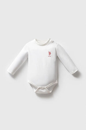 U.S. Polo Assn. Kız Bebek 3'Lü Body Set Açık Pembe