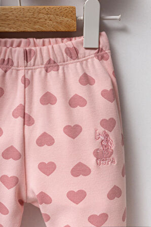 U.S. Polo Assn. Kız Bebek Gömlek Pijama Açık Pembe