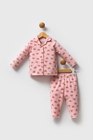 U.S. Polo Assn. Kız Bebek Gömlek Pijama Açık Pembe