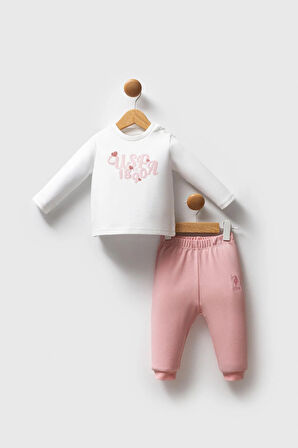 U.S. Polo Assn Kız Bebek 3'lü Takım Açık Pembe