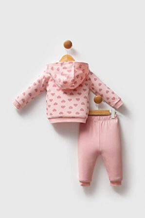 U.S. Polo Assn Kız Bebek 3'lü Takım Açık Pembe