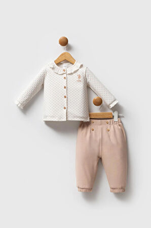 U.S. Polo Assn. Kız Bebek 2'li Takım Beyaz