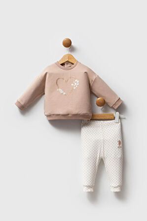 U.S. Polo Assn. Kız Bebek 2'li Takım Bisküvi