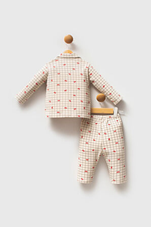 U.S. Polo Assn. Kız Bebek Pijama Takımı Beyaz