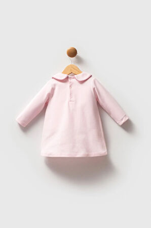 U.S. Polo Assn. Kız Bebek Pike Elbise Pembe