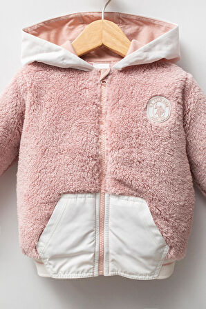 U.S. Polo Assn Kız Bebek Mont Pudra