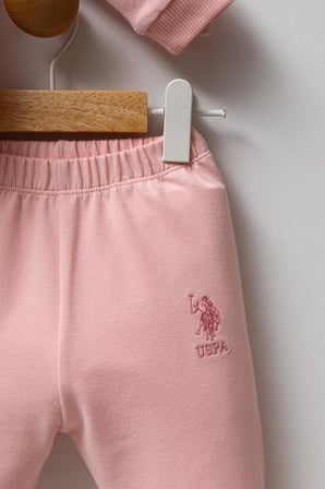 U.S. Polo Assn. Kız Bebek 2'li Takım Açık Pembe