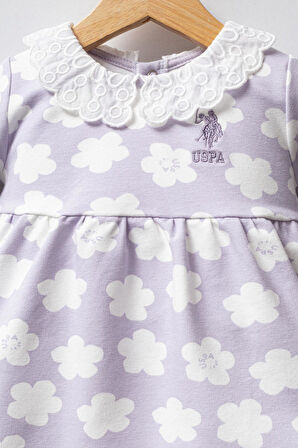 U.S. Polo Assn. Kız Bebek Pike Elbise Lila