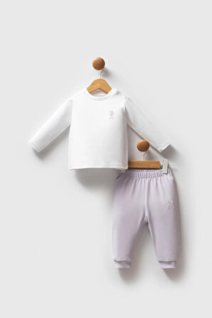 U.S. Polo Assn Kız Bebek 3'lü Takım Lila