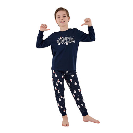 RolyPoly RP3680-2 Erkek Çocuk Kışlık İkili Pijama Takım