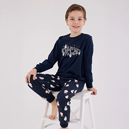 RolyPoly RP3680-2 Erkek Çocuk Kışlık İkili Pijama Takım