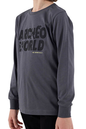 RolyPoly Erkek Çocuk Gri Uzun Kollu Pijama Takımı 3684-G 