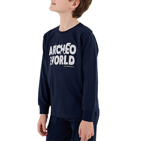 RolyPoly RP3684-G Erkek Garson Boy Çocuk Kışlık İkili Pijama Takım