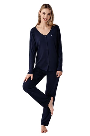 Arnetta Kadın Lacivert Pijama Takımı 3460-S