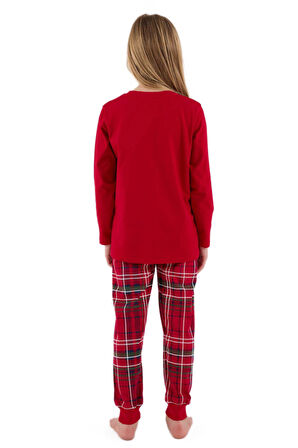 Arnetta Kız Çocuk Kırmızı Pijama Takımı 3512-G 
