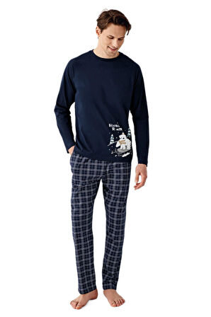 Arnetta Erkek Lacivert Pijama Takım 3444-S 
