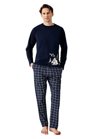Arnetta Erkek Lacivert Pijama Takım 3444-S 