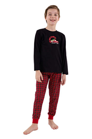 Arnetta Erkek Çocuk Siyah Garson Boy Pijama Takımı 3515-G 