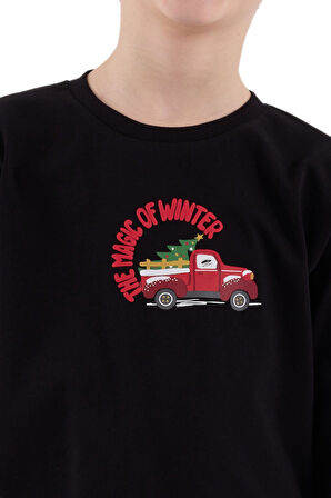 Arnetta Erkek Çocuk Siyah Garson Boy Pijama Takımı 3515-G 