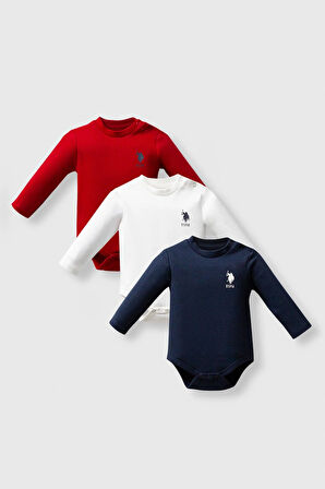 U.S. Polo Assn. Erkek Bebek 3'Lü Body Set Lacivert