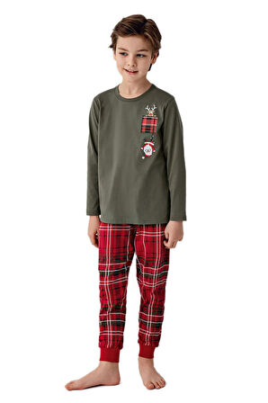 Arnetta Erkek Çocuk Yeşil Pijama Takımı 3513-2 