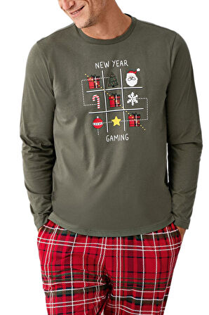 Arnetta Erkek Yeşil Pijama Takımı 3513 