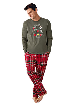 Arnetta Erkek Yeşil Pijama Takımı 3513 